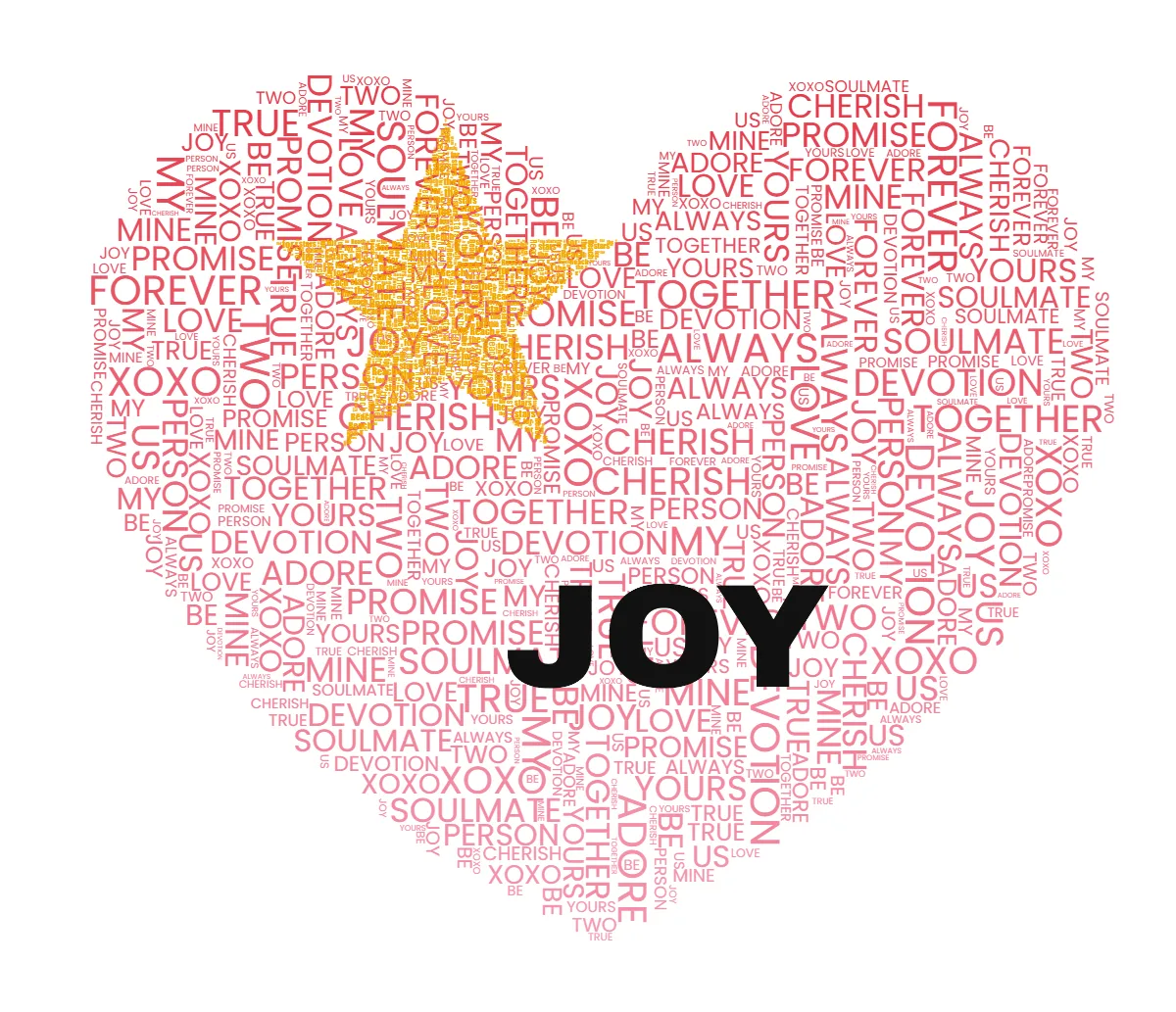 Three word-art layers flattened into one finished image