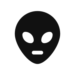 Alien Head word art template