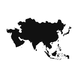 Asia word art template