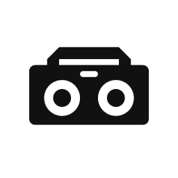 Boombox word art template