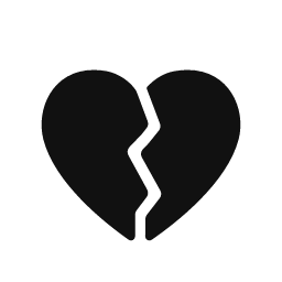 Broken Heart word art template