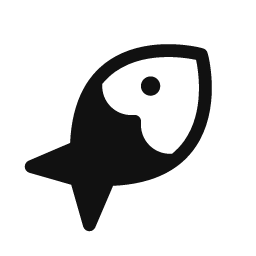 Fish word art template