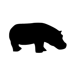 Hippo word art template