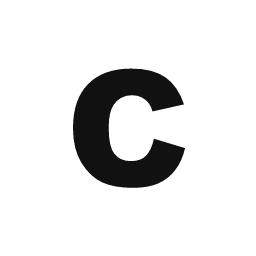 Letter C word art template