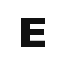 Letter E word art template