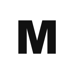 Letter M word art template