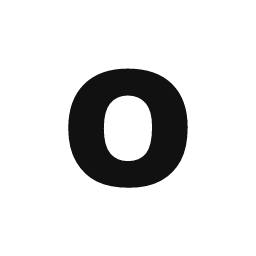 Letter O word art template