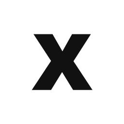 Letter X word art template