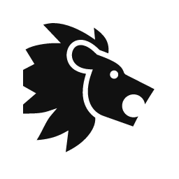 Lion word art template
