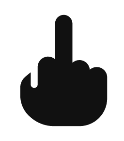 Middle Finger word art template