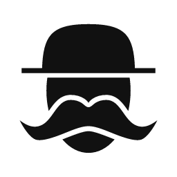Mustache word art template