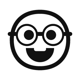 Nerd Face word art template