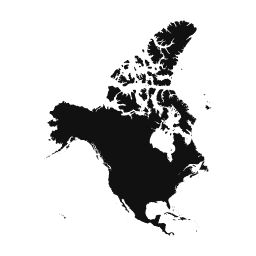 North America word art template