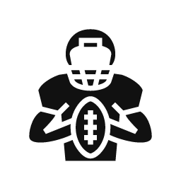 Football Player word art template