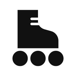 Roller Skater word art template