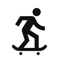 Skateboarder word art template