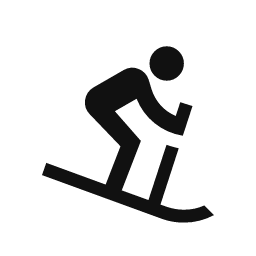 Skier word art template