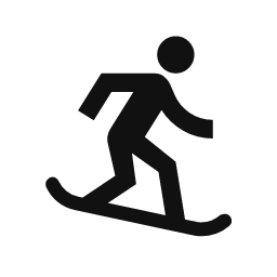 Snowboarder word art template