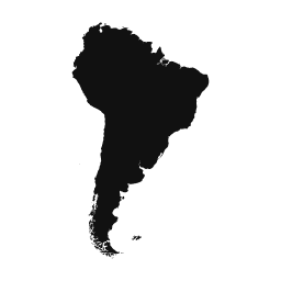 South America word art template