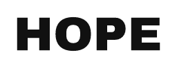 HOPE word art template